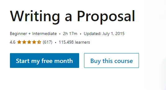 Online Courses for Research Proposal Development : Credits: LinkedIn Learning