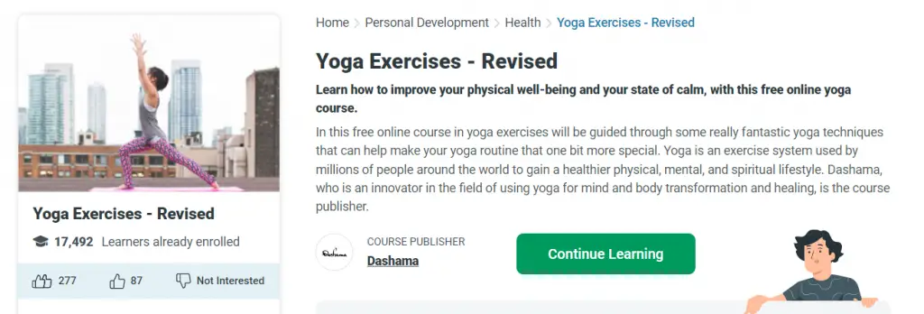 Online Courses for Yoga Beginners : Credits: Alison