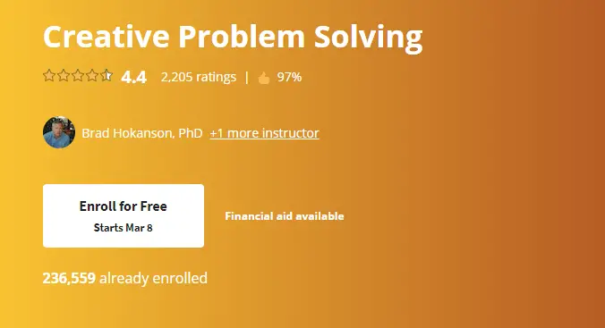 Online Courses for Problem Solving : Credits: Coursera