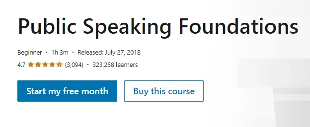 Online Courses for Presentation and Speaking :Credits: LinkedIn Learning