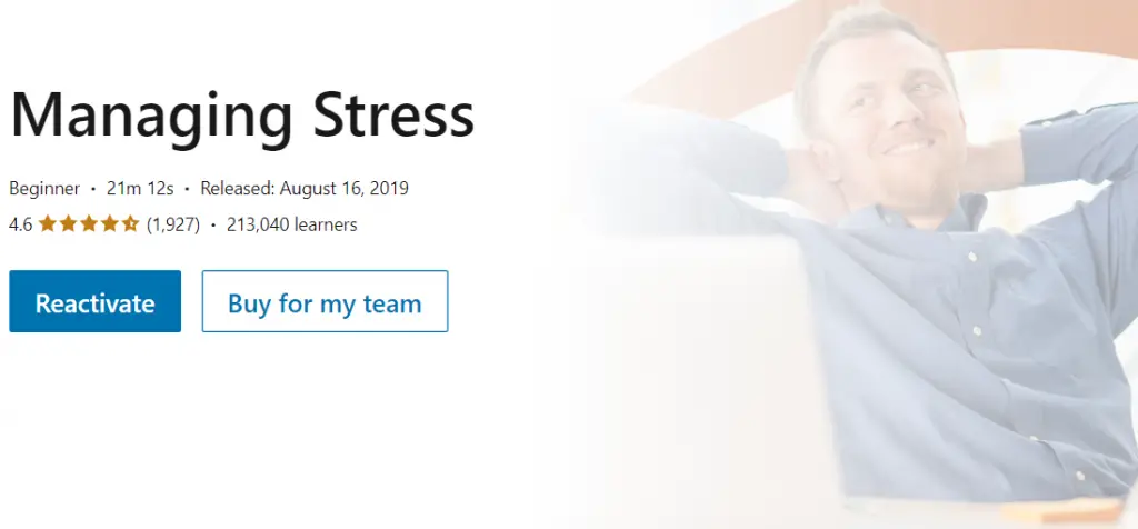 Online Courses for Stress Management :Credits: LinkedIn Learning