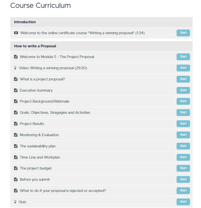 Online Courses for Research Proposal Development : Credits: Teachable