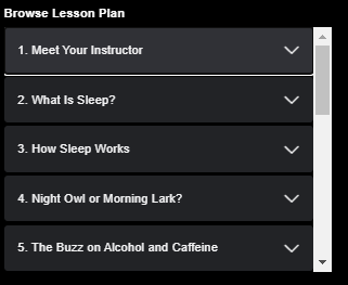 Online Courses for Better Sleep : Credits: Masterclass