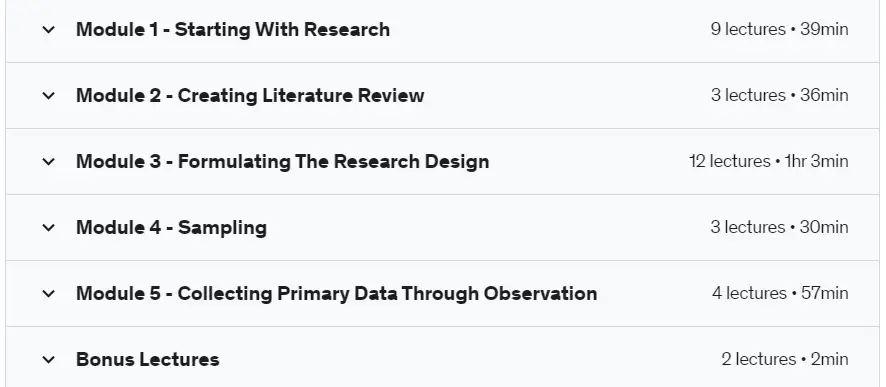 Online Courses for Research Methods : Credits: Udemy