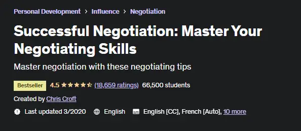 Online Courses for Negotiation : Credits: Udemy