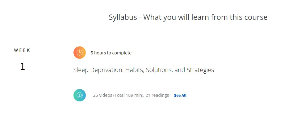 Online Courses for Better Sleep : Credits: Coursera