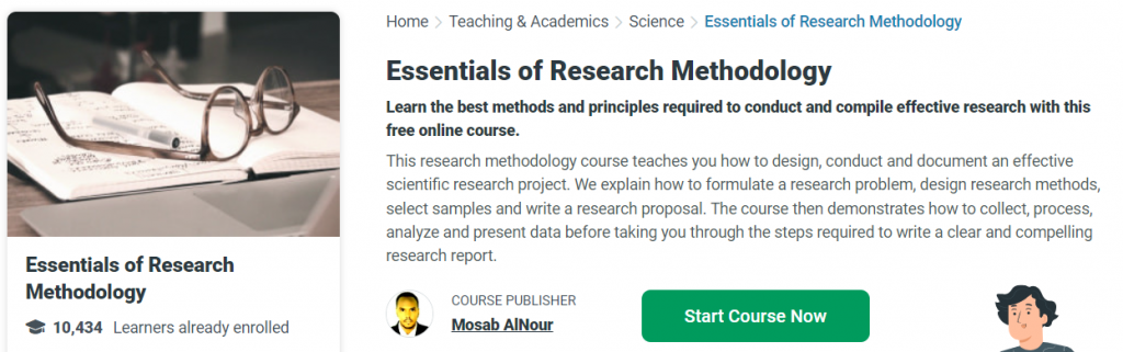 Online Courses for Research Methods : Credits: Alison
