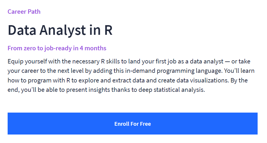 Online Courses for Research Analytics : Credits: Dataquest