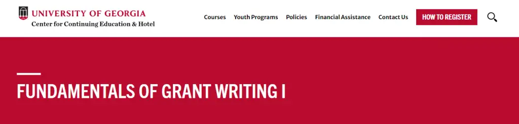 Grant Writing Courses : Credits: University of Georgia