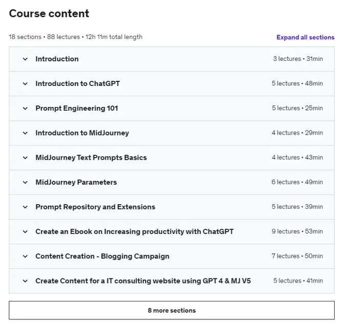 AI Prompts Courses : Credits: Udemy