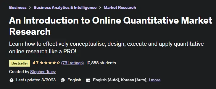 Online Courses for Quantitative Research Methods : Credits: Udemy