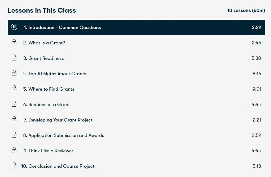 Grant Writing Courses : Credits: Skillshare