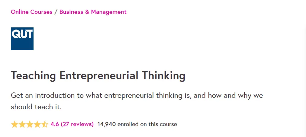 Online Courses for Entrepreneurship : Credits: Futurelearn