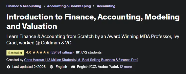Online Accounting Courses : Credits: Udemy