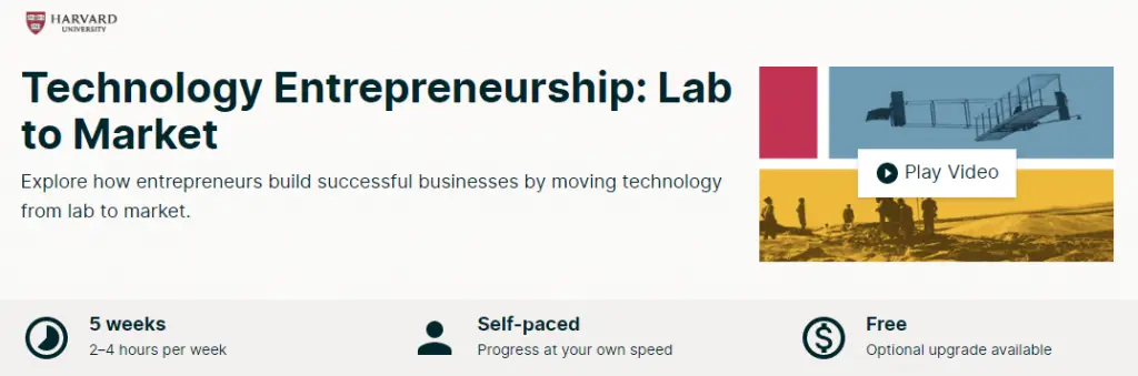 Online Courses for Entrepreneurship : Credits: edX