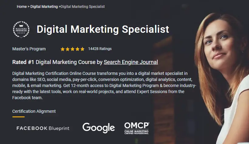 Online Courses for Digital Marketing : Credits: Simplilearn