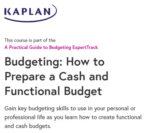 Online Courses for Planning & Budgeting :Credits: Future Learn