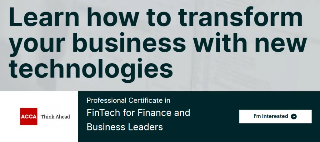 Online Courses for Fintech : Credits: edX