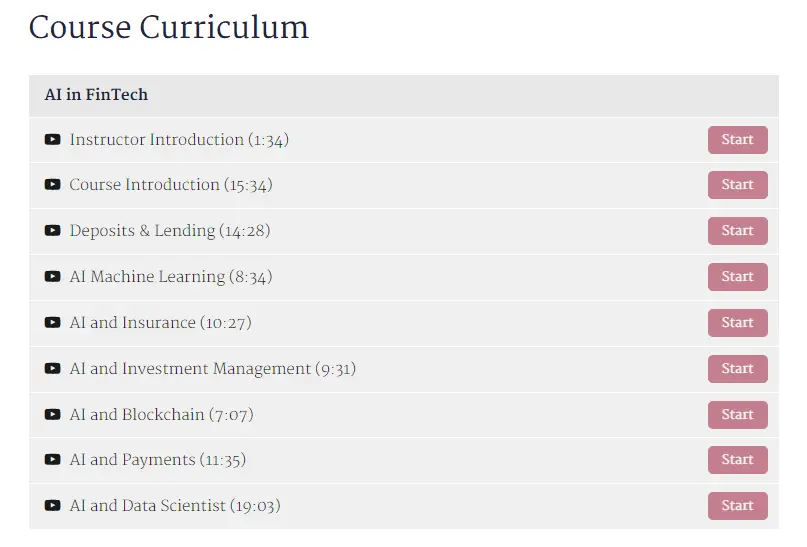 Online Courses for Fintech : Credits: Fintech School