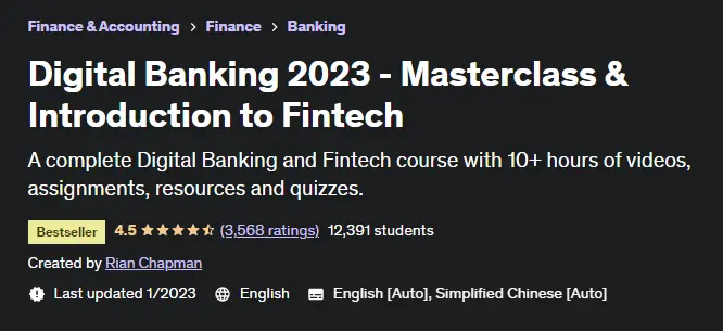 Online Courses for Fintech : Credits: Udemy