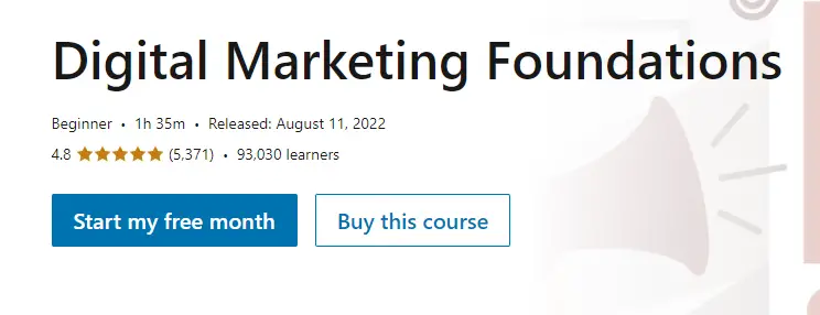 Online Courses for Digital Marketing : Credits: LinkedIn Learning