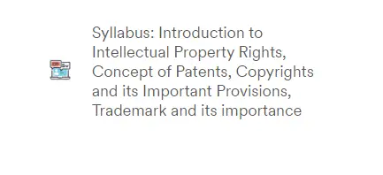 Online Courses for Intellectual Property : Credits: upGrad