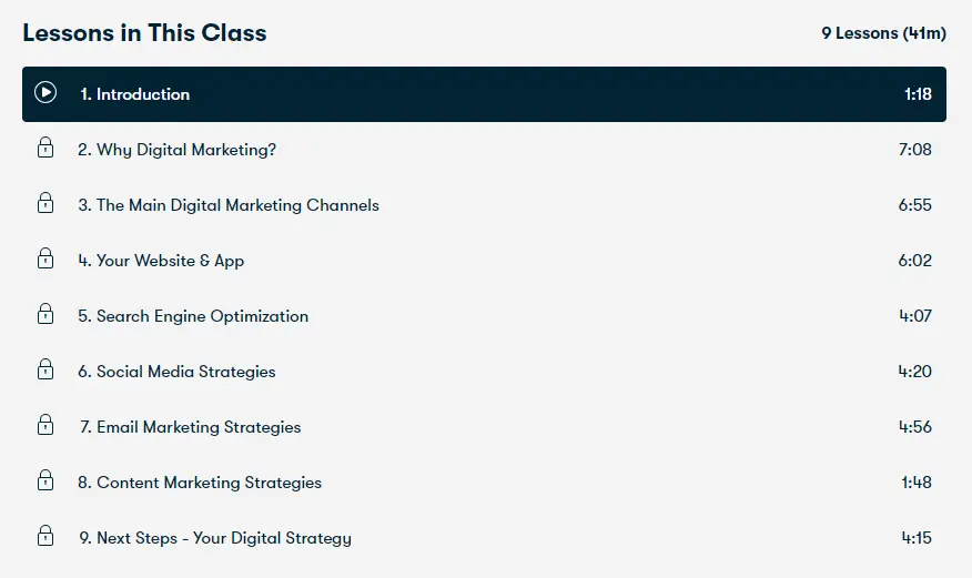 Online Courses for Digital Marketing : Credits: Skillshare