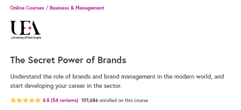Online Courses for Branding : Credits: FutureLearn