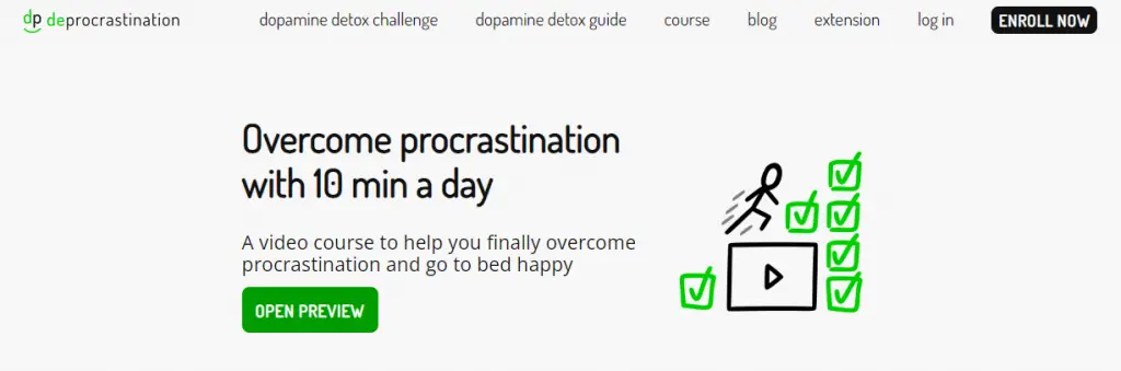 Online Courses for Procrasination : Credits: DeProcrastination