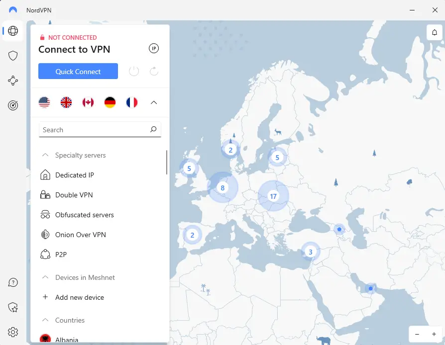 Nord vs. Surfshark : Credits: NordVPN