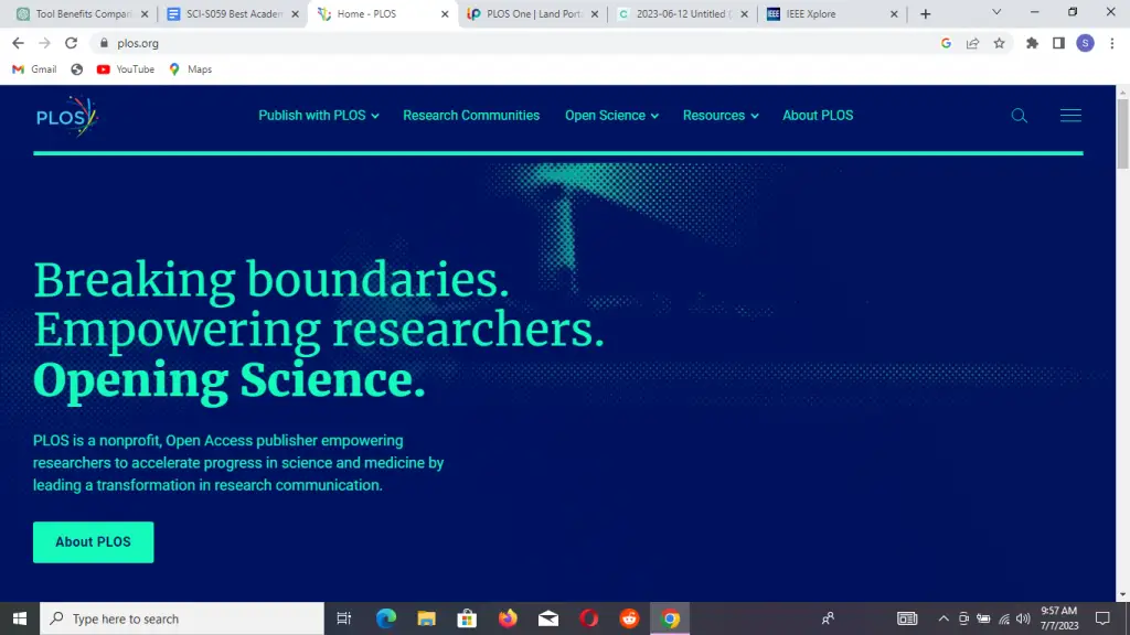 Credits: PLOS, Best Academic Journal Discovery Platforms