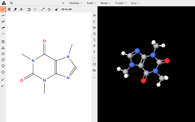 Credits: MolView, Online Tools to Draw Molecular Diagram,