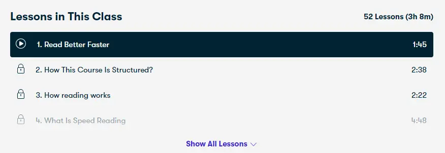 Online Courses for Speed Reading : Credits: Skillshare
