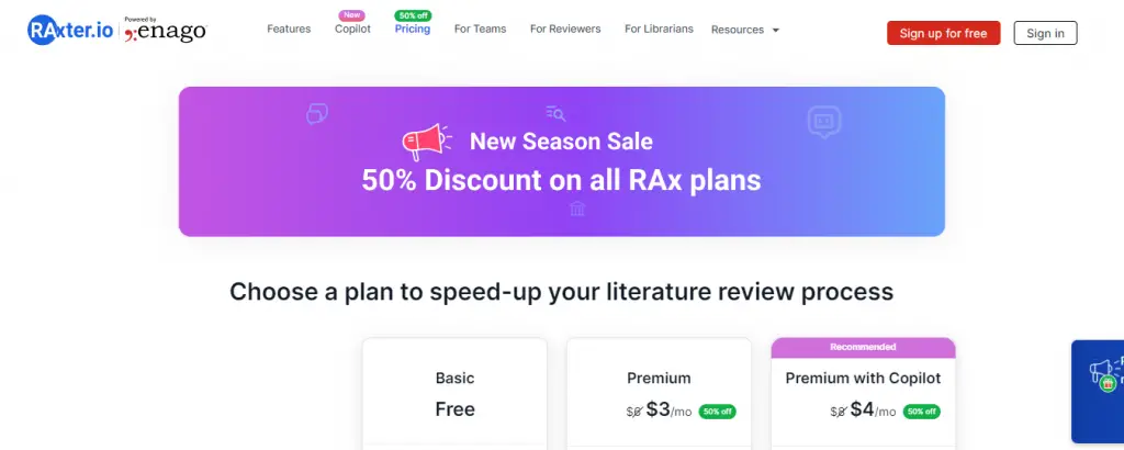 Credits: RAx, Best Literature Review Tools for Researchers