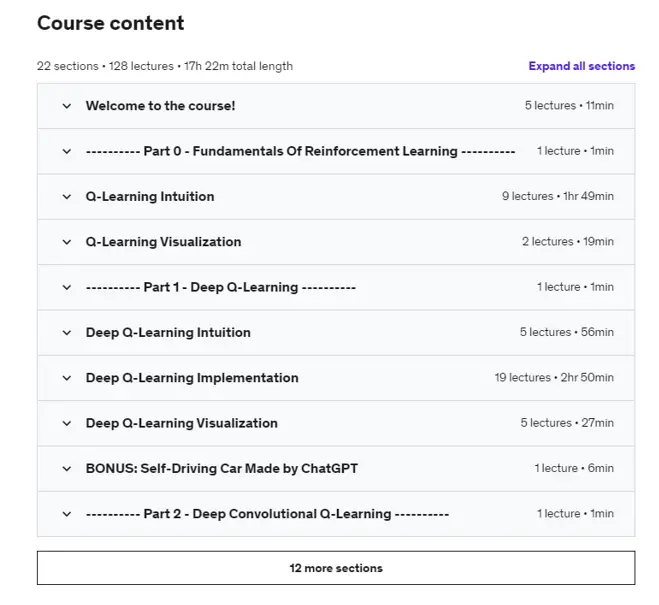 Online Courses for Artificial Intelligence : Credits: Udemy