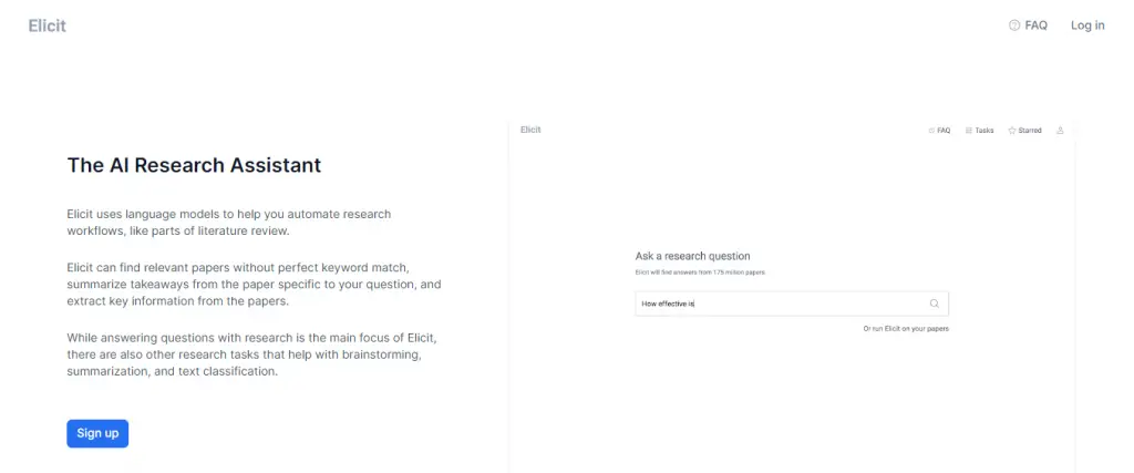 Credits: Elicit.Org, Best Literature Review Tools for Researchers