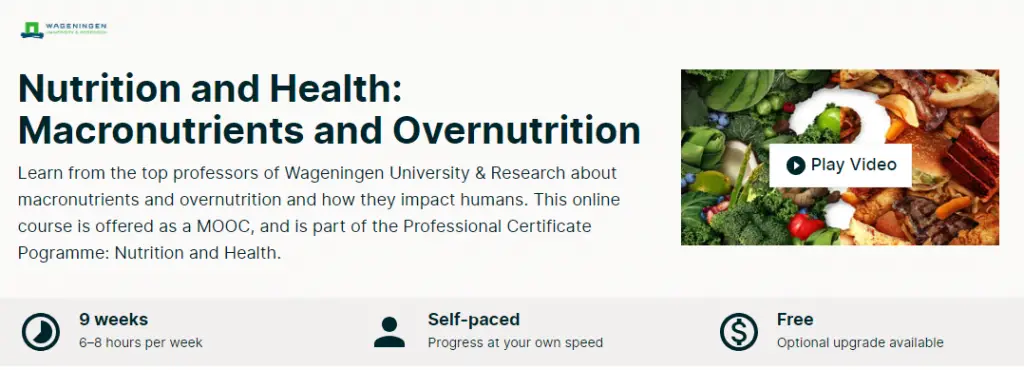Online Courses for Nutrition : Credits: edX