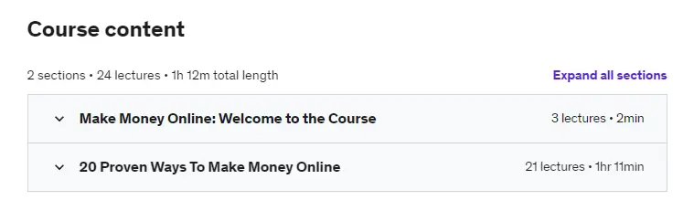 Online Courses for Online Income : Credits: Udemy