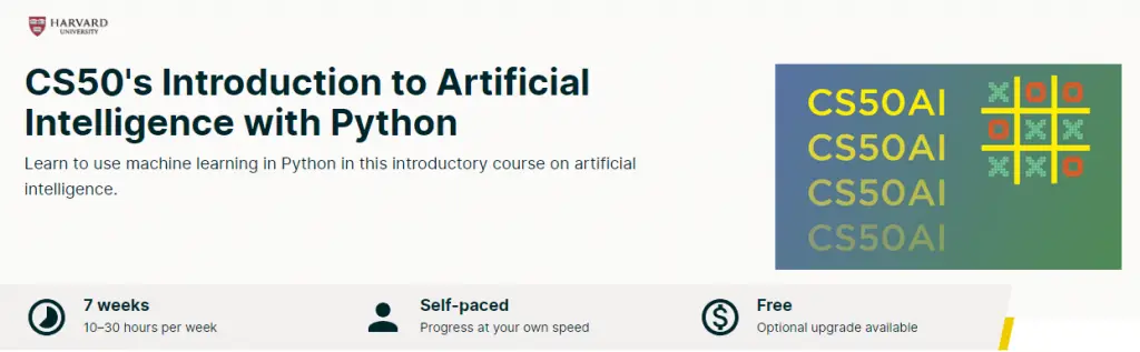 Online Courses for Artificial Intelligence : Credits: edX