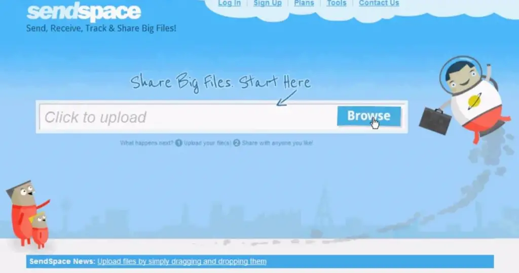 Credits: SendSpace, Best Cloud Storage and File Sharing Tools for Researchers
