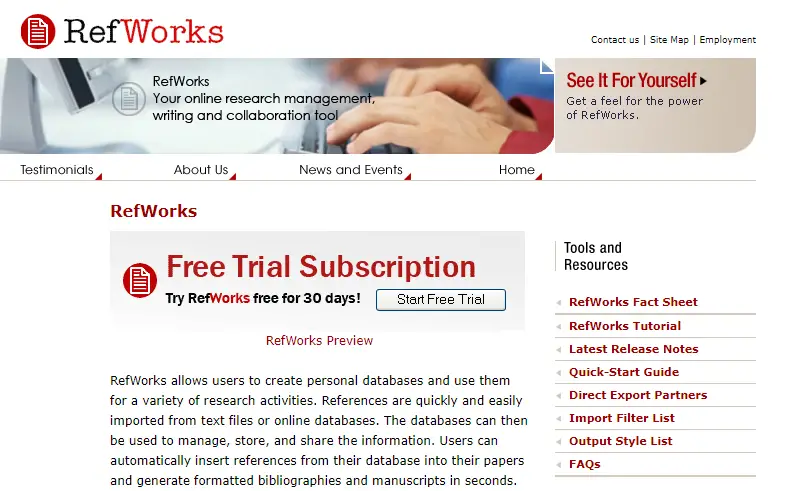 Credits: RefWorks, Best Reference and Citation Management Tools for Researchers