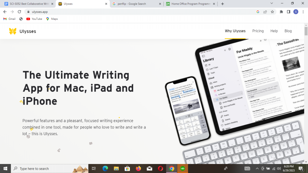Best Collaborative Writing Tools for Research : Credits: Ulysses