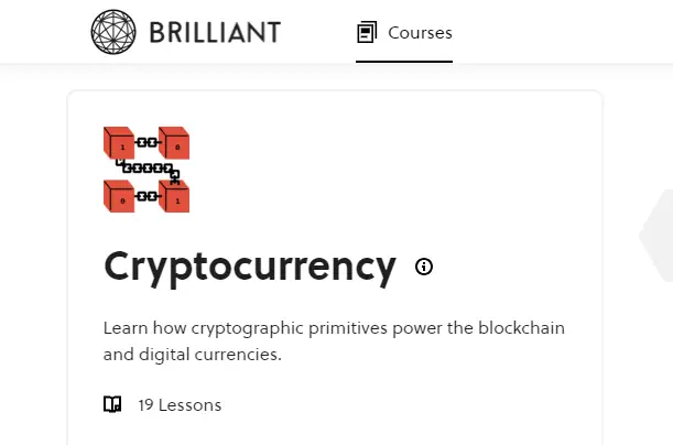 Online Courses for Cryptocurrency : Credits: Brilliant