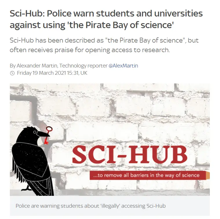 Source: https://news.sky.com/, Sci Hub Review,