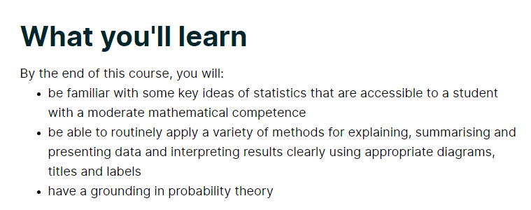 Online Courses for Statistics : Credits: edX