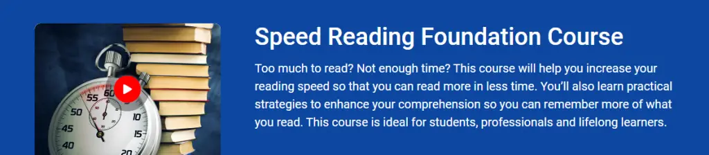 Online Courses for Speed Reading : Credits: Iris