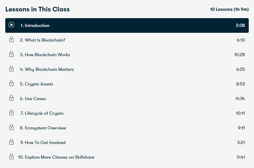 Online Courses for Cryptocurrency : Credits: Skillshare