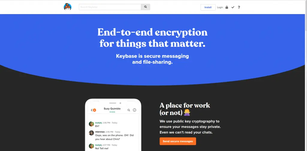 Credits: Keybase. Best Secure Messaging Apps for Academics,