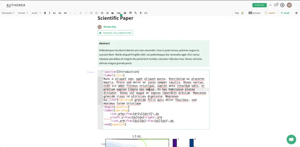 Credits: Authorea , Best LaTeX Editors,