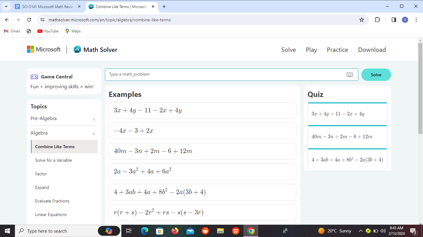 Microsoft Math Review